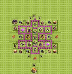 Base plan (layout), Town Hall Level 6 for farming (#6)