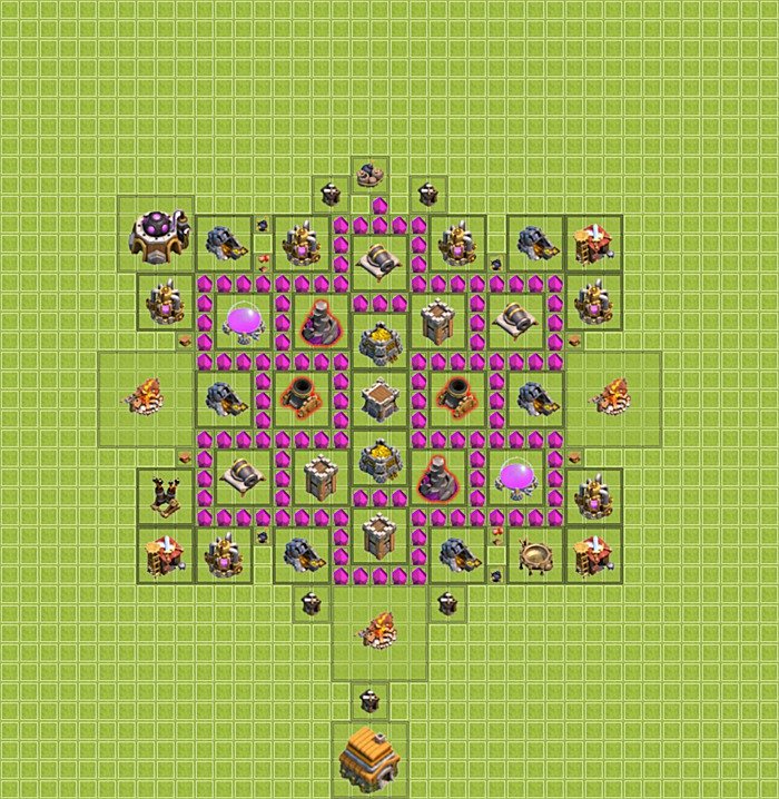 Base plan TH6 (design / layout) for Farming, #6