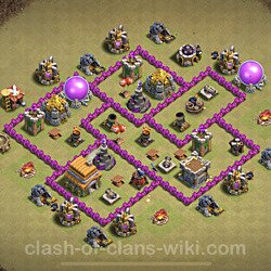 Base plan (layout), Town Hall Level 6 for clan wars (#28)