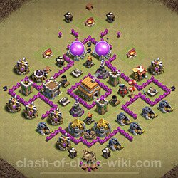 Base plan (layout), Town Hall Level 6 for clan wars (#33)