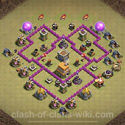 Base plan (layout), Town Hall Level 6 for clan wars (#35)
