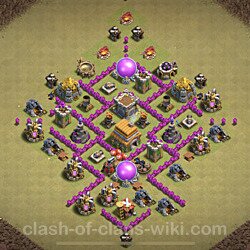 Base plan (layout), Town Hall Level 6 for clan wars (#37)