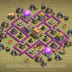 Base plan (layout), Town Hall Level 6 for clan wars (#38)