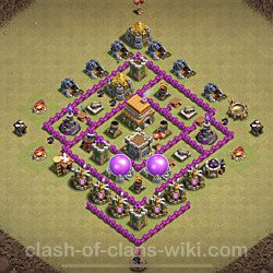 Base plan (layout), Town Hall Level 6 for clan wars (#39)