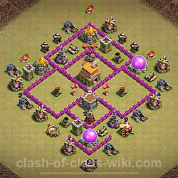 Base plan (layout), Town Hall Level 6 for clan wars (#40)