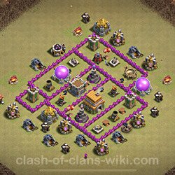 Base plan (layout), Town Hall Level 6 for clan wars (#42)