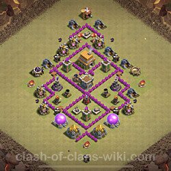 Base plan (layout), Town Hall Level 6 for clan wars (#43)