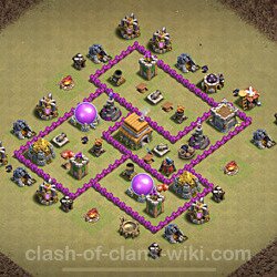 Base plan (layout), Town Hall Level 6 for clan wars (#44)