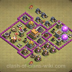 Base plan (layout), Town Hall Level 6 for clan wars (#45)