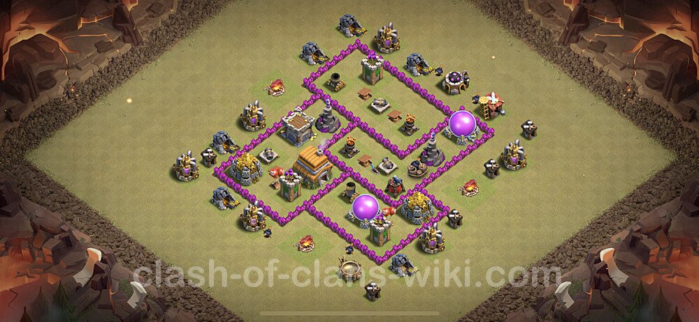 Die Clan War Base RH6 + Link, Anti Alles, Hybrid - COC Rathaus Level 6 Kriegsbase (CK / CW), #27