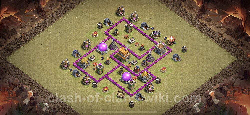 Die Clan War Base RH6 + Link, Anti Alles, Hybrid - COC Rathaus Level 6 Kriegsbase (CK / CW), #44