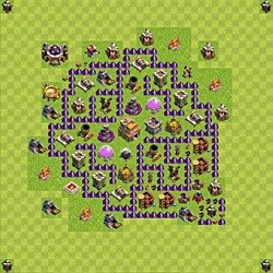 Base plan (layout), Town Hall Level 7 for trophies (defense) (#104)