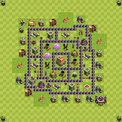 Base plan (layout), Town Hall Level 7 for trophies (defense) (#105)