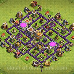 Base plan (layout), Town Hall Level 7 for trophies (defense) (#20)