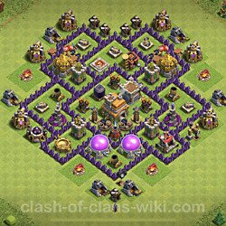 Base plan (layout), Town Hall Level 7 for trophies (defense) (#395)