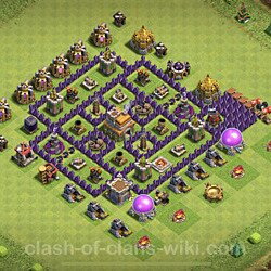 Base plan (layout), Town Hall Level 7 for trophies (defense) (#400)
