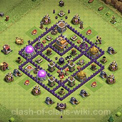 Base plan (layout), Town Hall Level 7 for trophies (defense) (#402)