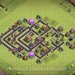 Base plan (layout), Town Hall Level 7 for trophies (defense) (#406)