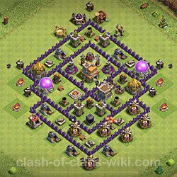Base plan (layout), Town Hall Level 7 for trophies (defense) (#408)