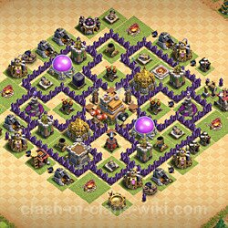 Base plan (layout), Town Hall Level 7 for trophies (defense) (#416)