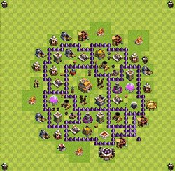 Base plan (layout), Town Hall Level 7 for trophies (defense) (#49)