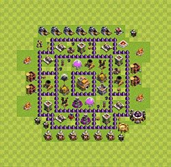 Base plan (layout), Town Hall Level 7 for trophies (defense) (#54)