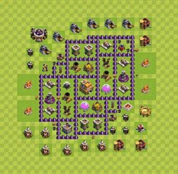 Base plan (layout), Town Hall Level 7 for trophies (defense) (#56)