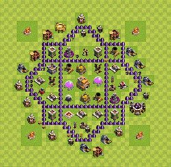 Base plan (layout), Town Hall Level 7 for trophies (defense) (#60)
