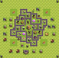Base plan (layout), Town Hall Level 7 for trophies (defense) (#63)