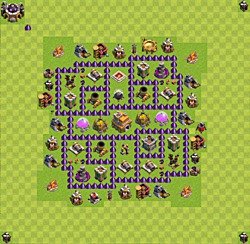 Base plan (layout), Town Hall Level 7 for trophies (defense) (#65)