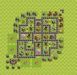 Base plan (layout), Town Hall Level 7 for trophies (defense) (#67)