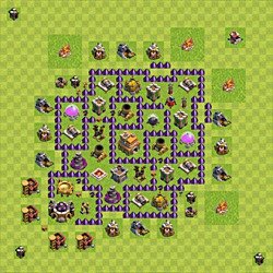 Base plan (layout), Town Hall Level 7 for trophies (defense) (#69)