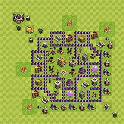 Base plan (layout), Town Hall Level 7 for trophies (defense) (#72)