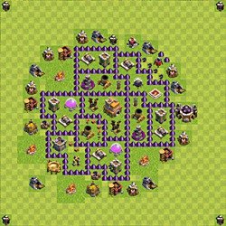 Base plan (layout), Town Hall Level 7 for trophies (defense) (#73)