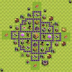 Base plan (layout), Town Hall Level 7 for trophies (defense) (#74)