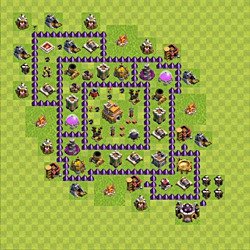 Base plan (layout), Town Hall Level 7 for trophies (defense) (#77)