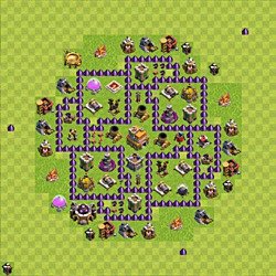 Base plan (layout), Town Hall Level 7 for trophies (defense) (#79)