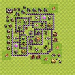 Base plan (layout), Town Hall Level 7 for trophies (defense) (#83)