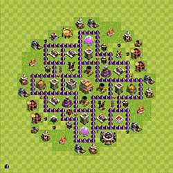 Base plan (layout), Town Hall Level 7 for trophies (defense) (#84)