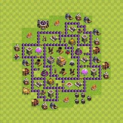 Base plan (layout), Town Hall Level 7 for trophies (defense) (#85)