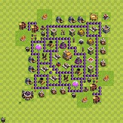 Base plan (layout), Town Hall Level 7 for trophies (defense) (#94)