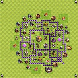 Base plan (layout), Town Hall Level 7 for trophies (defense) (#98)