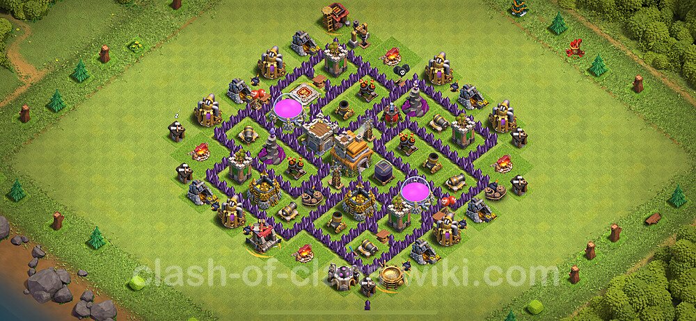 TH7 Trophy Base Plan with Link, Copy Town Hall 7 Base Design 2024, #20