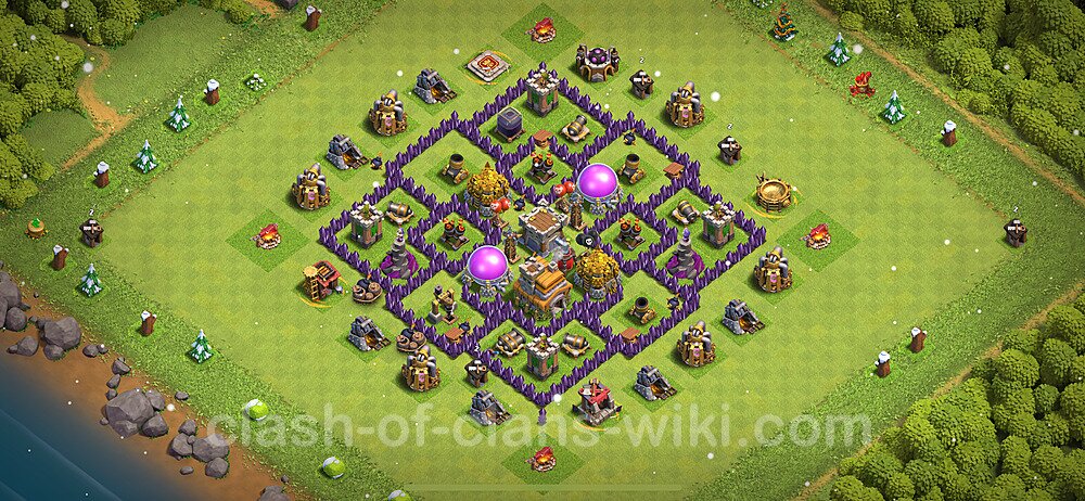 Base plan TH7 Max Levels with Link, Anti 3 Stars for Farming 2024, #1582