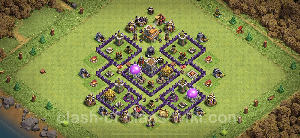 Base plan TH7 (design / layout) with Link for Farming, #161