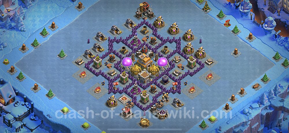 Base plan TH7 Max Levels with Link, Anti Everything for Farming, #504