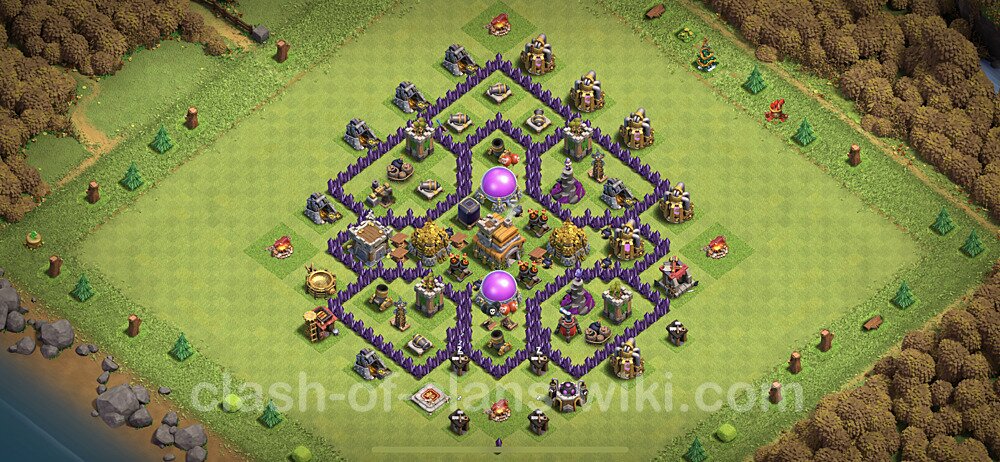 Base plan TH7 (design / layout) with Link, Hybrid for Farming, #510