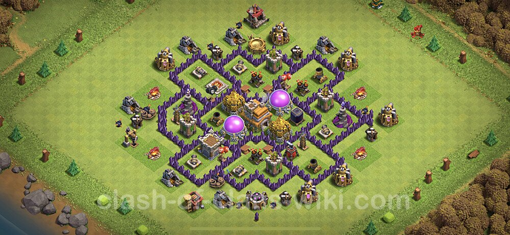 Base plan TH7 (design / layout) with Link, Hybrid for Farming, #511