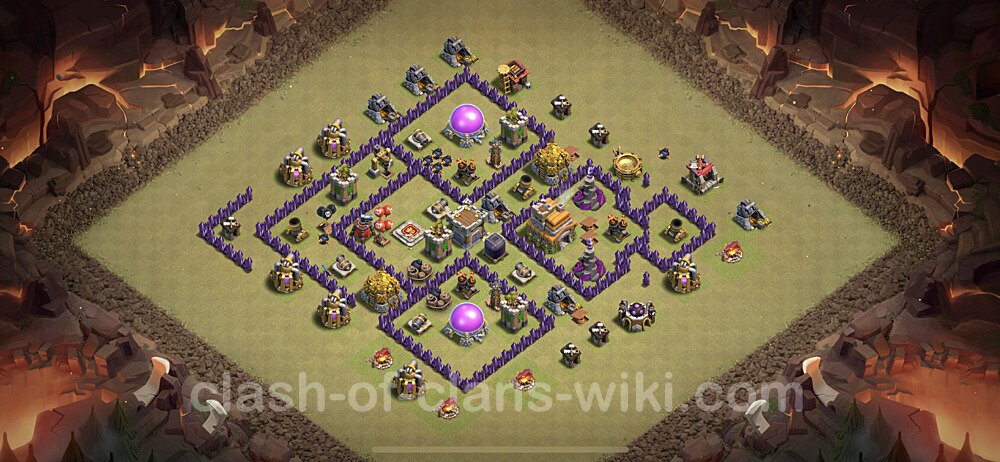 TH7 Max Levels War Base Plan with Link, Anti Everything, Hybrid, Copy Town Hall 7 CWL Design, #12