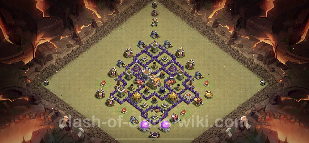 TH7 Max Levels War Base Plan with Link, Anti Everything, Copy Town Hall 7 CWL Design, #70